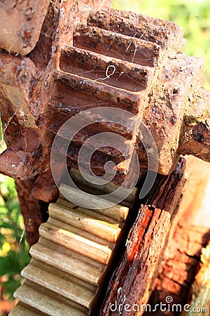 Machine old Gears, cogs Stock Photo