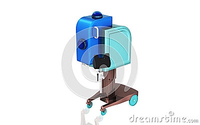 Machine for orthopaedic Cartoon Illustration