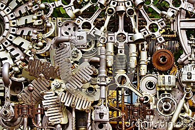 Machine parts background Stock Photo