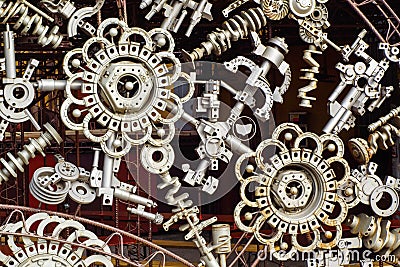 Machine parts background Stock Photo