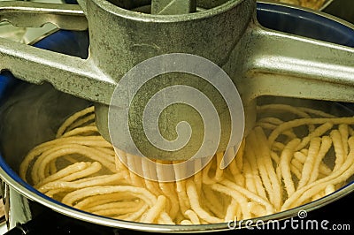 Machine for Swabian Spaetzle Stock Photo