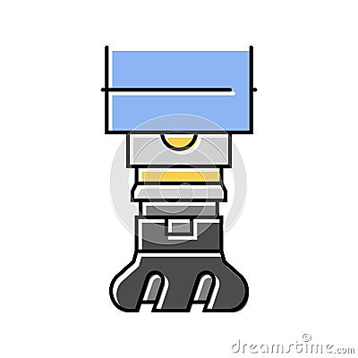 machine tooling mechanical engineer color icon vector illustration Cartoon Illustration