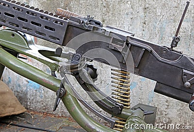 Machinegun from world war II Editorial Stock Photo