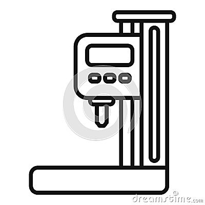 Machinery complex icon outline vector. Pressing numerical Vector Illustration