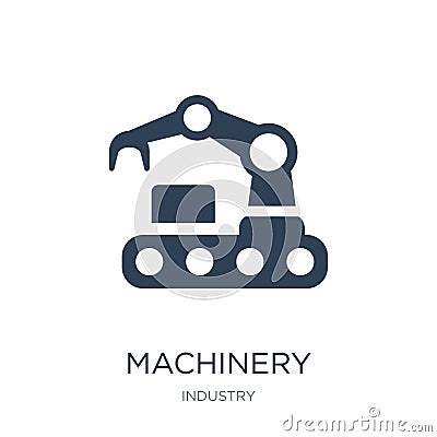 machinery icon in trendy design style. machinery icon isolated on white background. machinery vector icon simple and modern flat Vector Illustration