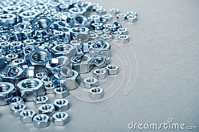 Machinery parts Nut Stock Photo