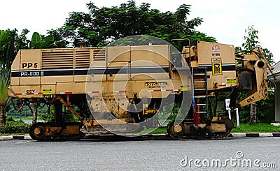 Machinery for road construction Editorial Stock Photo