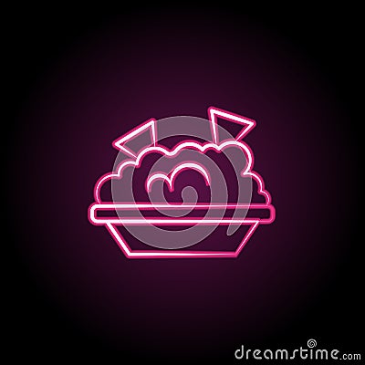 Machos neon icon. Simple thin line, outline vector of dia de muertos icons for ui and ux, website or mobile application Stock Photo