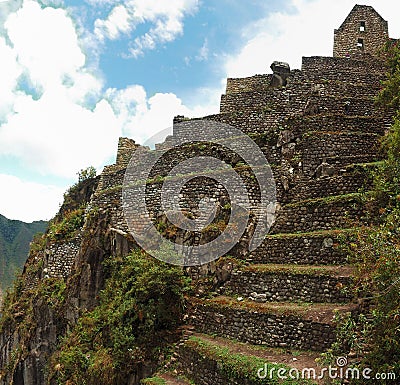 Machu Picchu Panarama Stock Photo