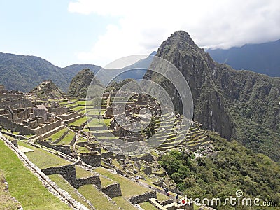 Machu Picchu Peru ancient incan ruins mountains and scenery Stock Photo