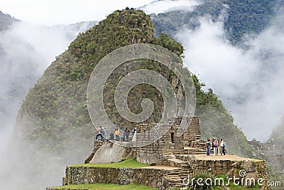 Machu Picchu Stonework Editorial Stock Photo