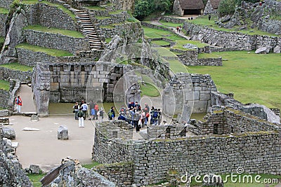 Machu Picchu Stonework Editorial Stock Photo