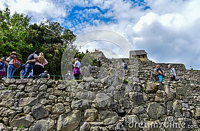 View Machu Picchu 42 -Cusco-Peru-tourists Editorial Stock Photo