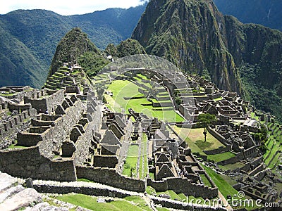 Machu Pichu Inka Temples in Peru Stock Photo