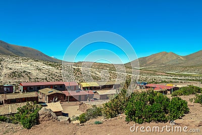 Machuca typical small charming Andean village, Atacama Desert, Chile, South America Editorial Stock Photo