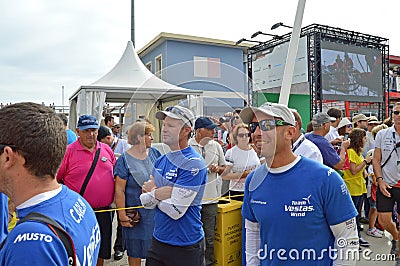 Maciel Cicchetti And Skipper Chris Nicholson - Team Vestas wind Editorial Stock Photo