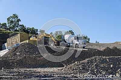 Industrial Machinery Working In A Quarry Excavating Rock Editorial Stock Photo