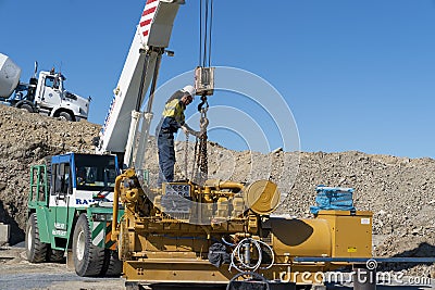 Industrial Machinery Working In A Quarry Excavating Rock Editorial Stock Photo