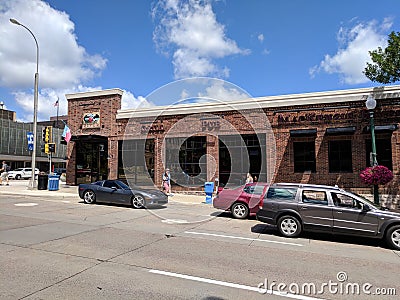 MacKenzie River in Downtown Sioux Falls, SD Editorial Stock Photo