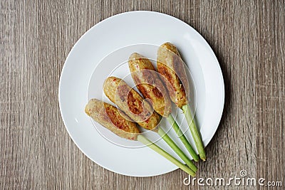 Mackerel fish satay Stock Photo