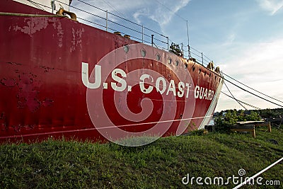 Retired US Coast Guard Icebreaker USS Mackinaw Museum Editorial Stock Photo