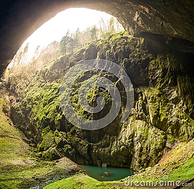 Macocha Abyss in Czech Republic Stock Photo