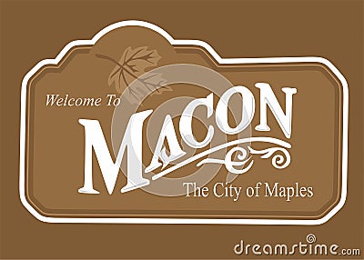 Macon missouri the city of maples Vector Illustration