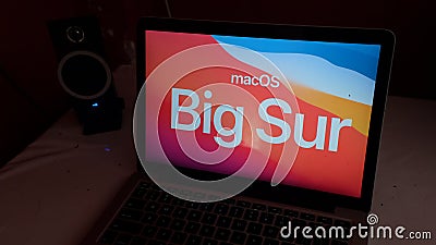 MacOS Big Sur is the next major release of macOS Editorial Stock Photo