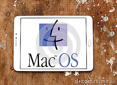 MacOS operating system logo Editorial Stock Photo