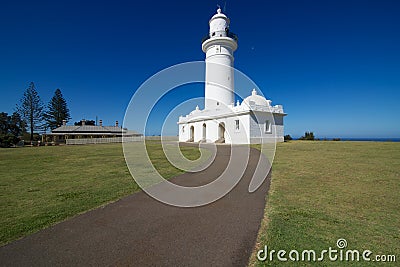 Macquarie Lighthouse and Keeper's Cottage, New South Wales, Australia Stock Photo