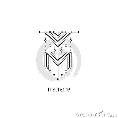 Macrame line icon Vector Illustration