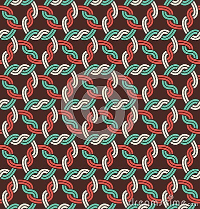 Macrame Seamless Pattern Vector Illustration