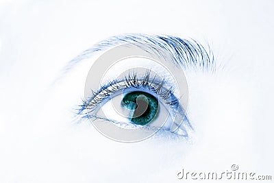 Macro of beautiful human eye Stock Photo