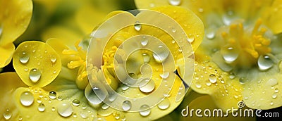 Macro capture of a Cowslip flower. AI Generative Stock Photo