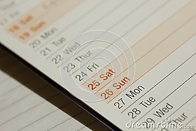 Blank Calender Stock Photo