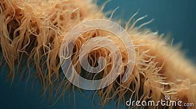 Macro Close-up Of Hair Rendered In Cinema4d With Marine Biology-inspired Tangled Forms Stock Photo