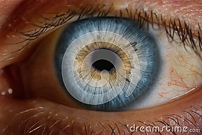 Macro close up image of human eye Stock Photo