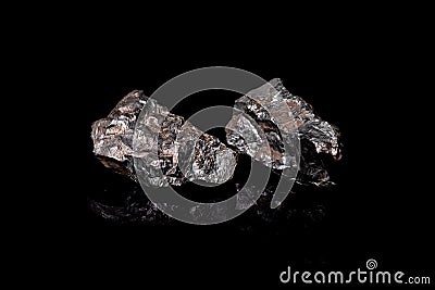 Macro Close up image of raw material Manganese Ore rock isolated Stock Photo