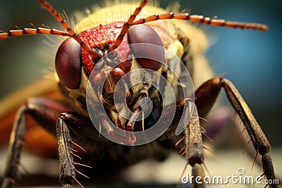 Macro close up of insect head Stock Photo