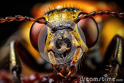 Macro close up of insect head Stock Photo