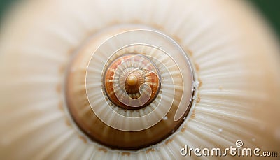 Macro close,up of a seashell showing intricate spiral pattern texture art, Stock Photo, Generative AI Stock Photo