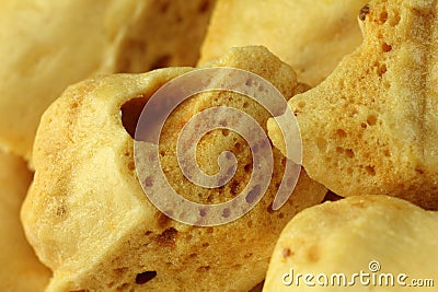 Cinder Toffee Close-up Stock Photo