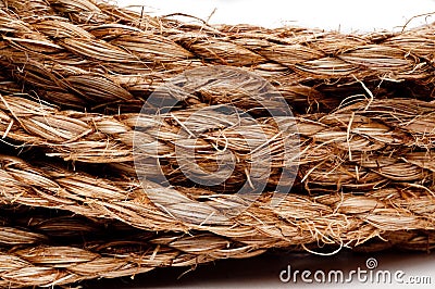 Macro of a coil of rope Stock Photo