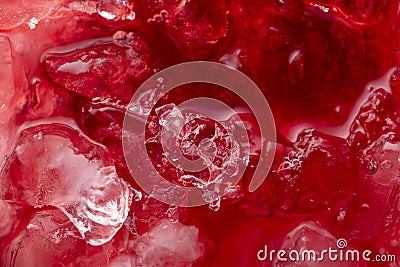 Macro detail of Cherry margarita cocktail Stock Photo