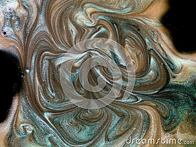 Chaotic mixture of pearlescent pigments, wallpaper Stock Photo