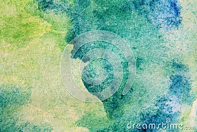 Macro Green with Blue Watercolour Textures 12 Stock Photo