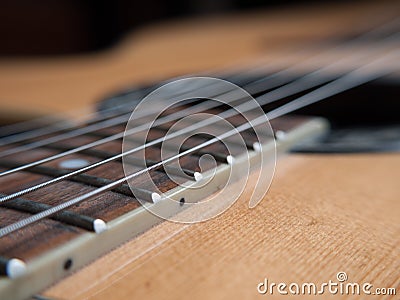 Macro Guitar Strings Stock Photo