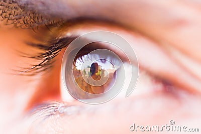 Macro of a human eye Stock Photo