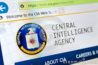 CIA Web Site Editorial Stock Photo