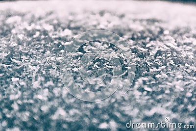 Macro image of snowflakes Stock Photo